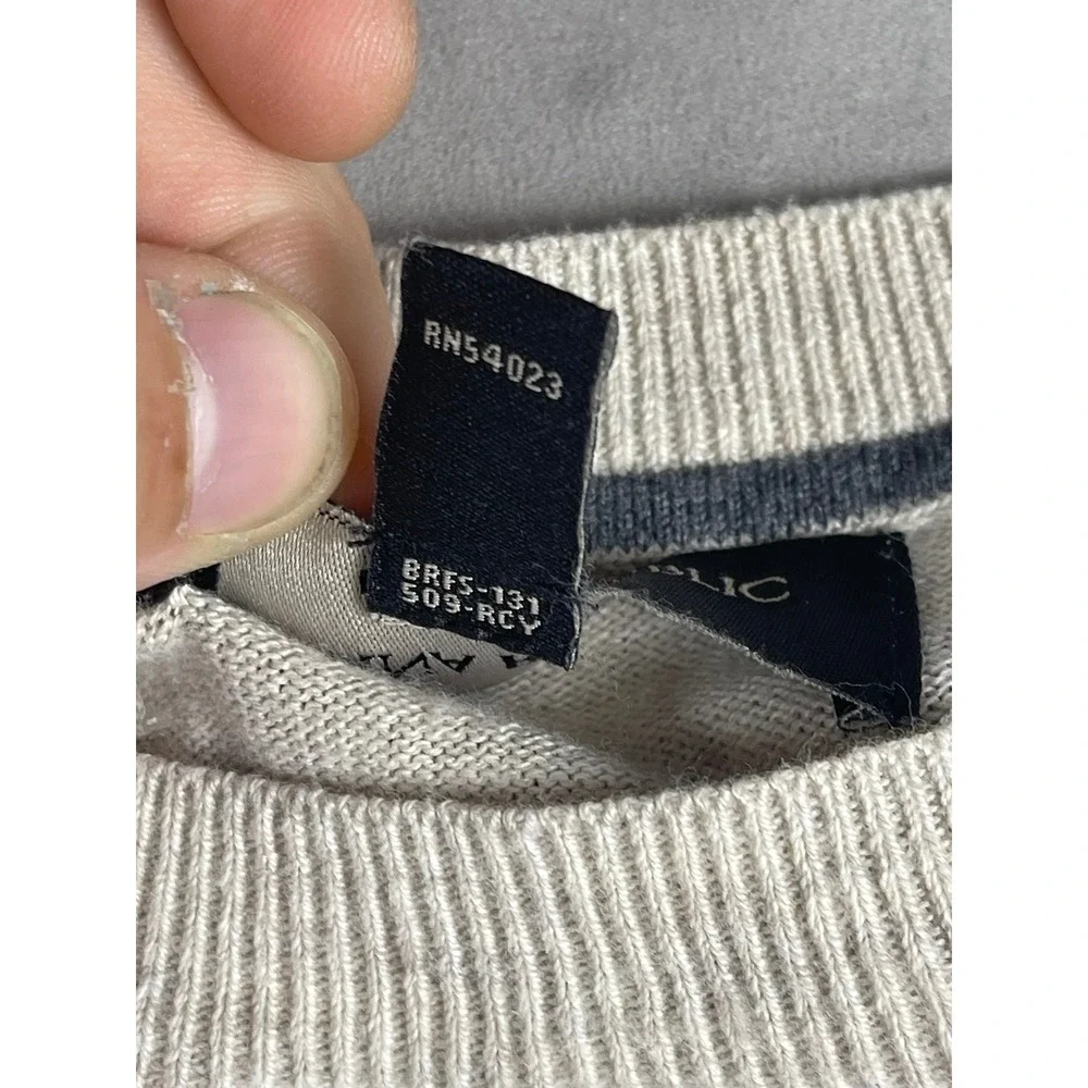Banana‎ Republic Mens XL Eco Sweater Oatmeal Heather Cotton Blend Crewneck Knit
